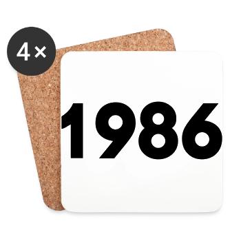 1986 - Dessous de verre (lot de 4) - blanc - Devant