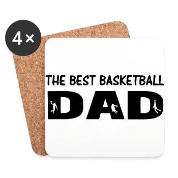 Basketball Dad Gift Basketball lover - Coasters (set of 4) - white - Front