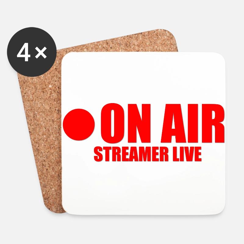 On Air Live Streamer Twitch YouTube Stream - Untersetzer (4er-Set) - Weiß