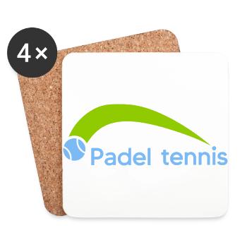 PADEL TENNIS PADEL PLAYER Padel Padel Ball - Coasters (set of 4) - white - Front