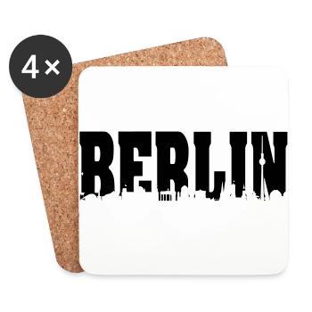 Berlin - Dessous de verre (lot de 4) - blanc - Devant