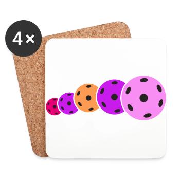 Floorball Floorball Player Unihoc Floorball Trainer - Coasters (set of 4) - white - Front