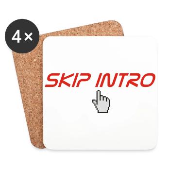 skip intro - Coasters (set of 4) - white - Front