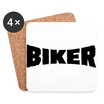 Biker - Untersetzer (4er-Set) - Weiß - Vorne