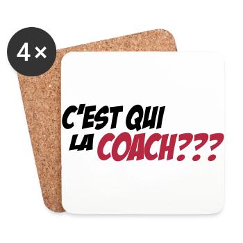 LA COACH - Dessous de verre (lot de 4) - blanc - Devant