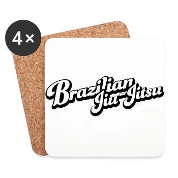 Brazilian Jiu-Jitsu - Untersetzer (4er-Set) - Weiß - Vorne