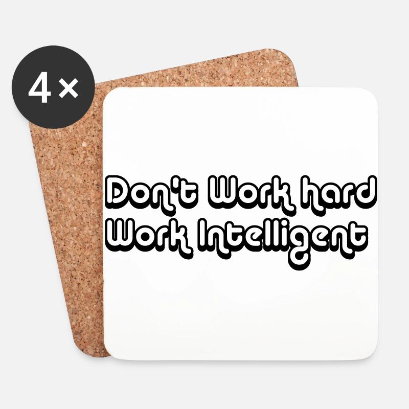 INTELLIGENTE ARBEITEN - Untersetzer (4er-Set) - Weiß