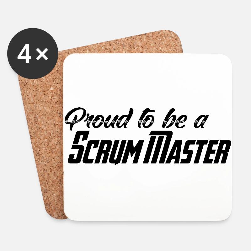 Proud to be a Scrum Master - Untersetzer (4er-Set) - Weiß