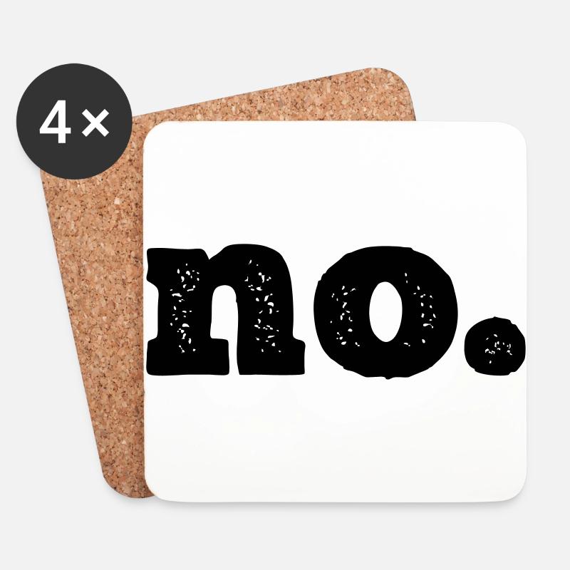 Einfach "no." - Untersetzer (4er-Set) - Weiß