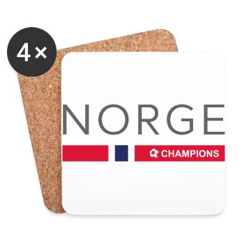 CHAMPIONS NORGE - Coupe du Monde de la Norvège Gift - Dessous de verre (lot de 4) - blanc - Devant
