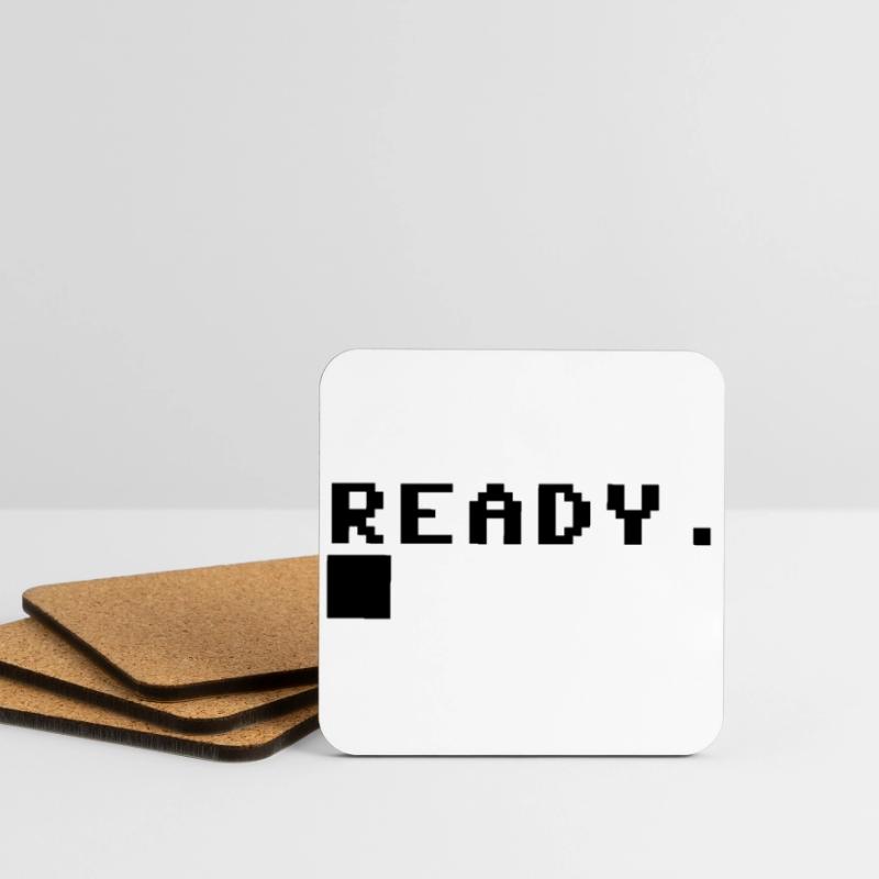 C64 Ready Nerd Computer Retro Gift Idea Coasters (set of 4)