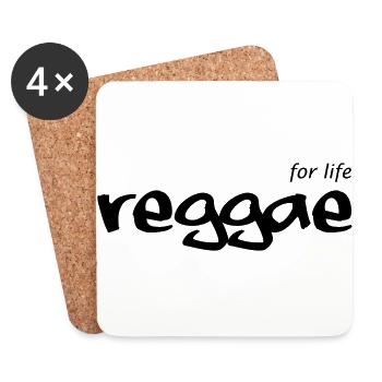 REGGAE for life - Untersetzer (4er-Set) - Weiß - Vorne