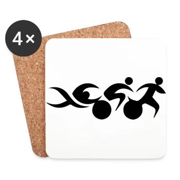 Triathlon - Dessous de verre (lot de 4) - blanc - Devant
