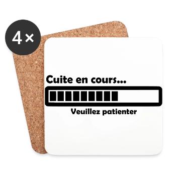 Cuite en cours - Dessous de verre (lot de 4) - blanc - Devant