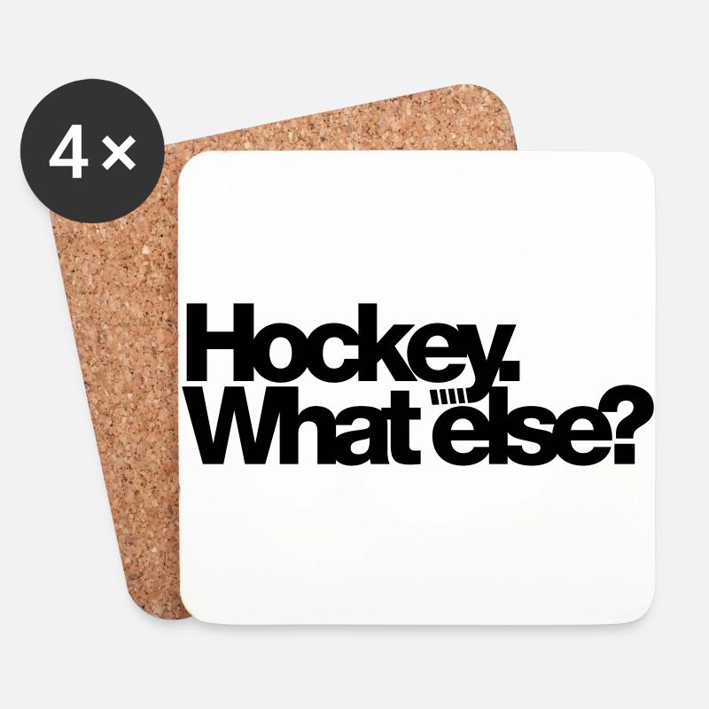 Hockey what else T-Shirt - Untersetzer (4er-Set) - Weiß