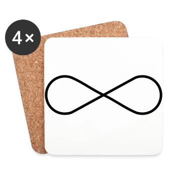 Infinite Symbol - Infinity - Coasters (set of 4) - white - Front
