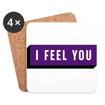 I FEEL YOU - Untersetzer (4er-Set) - Weiß - Vorne