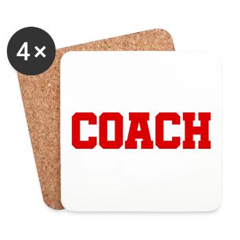 Coach - The best Coach - Le meilleur entraîneur - Dessous de verre (lot de 4) - blanc - Devant
