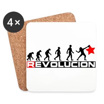 REVOLUTION - Coasters (set of 4) - white - Front