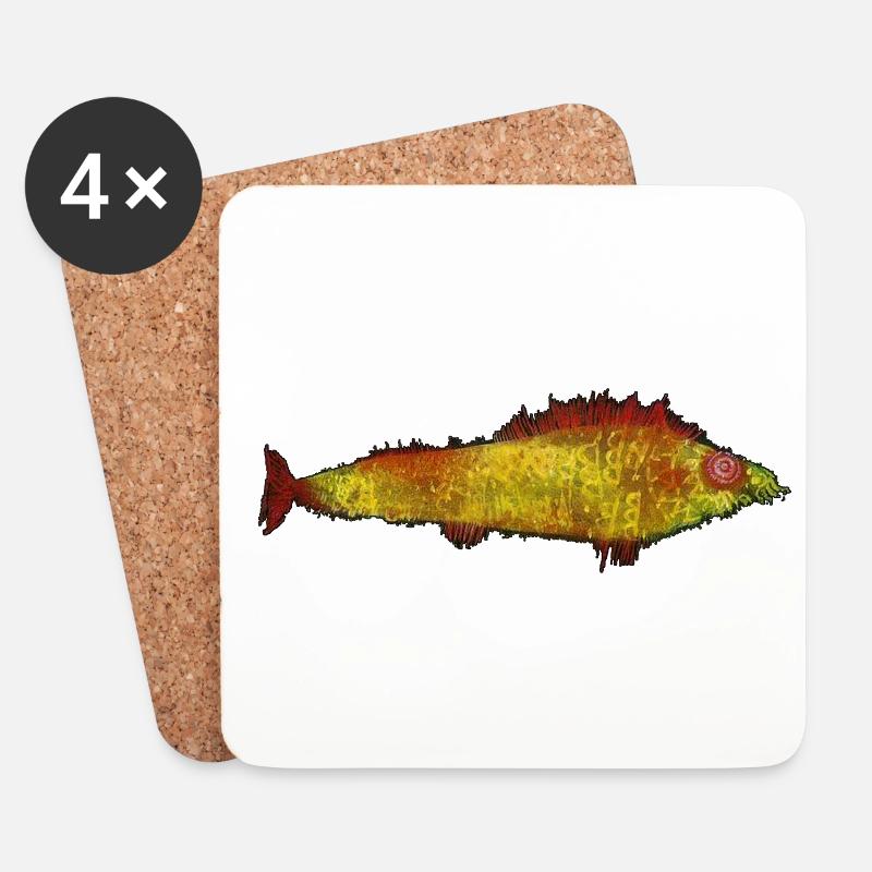 Paul Klee - The goldfish - Der Goldfisch - Untersetzer (4er-Set) - Weiß