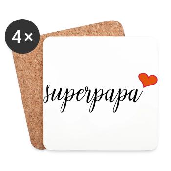 Super dad - Coasters (set of 4) - white - Front
