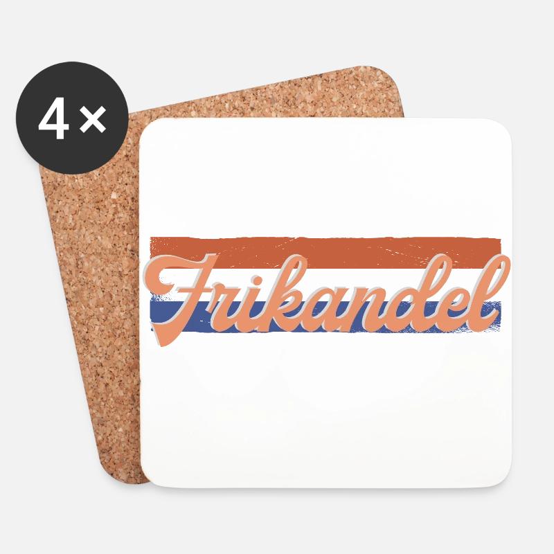 Frikandel ist flämisch niederländisch - Untersetzer (4er-Set) - Weiß