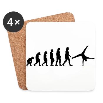 Handstand wheel flick cartwheel gymnastics - Coasters (set of 4) - white - Front