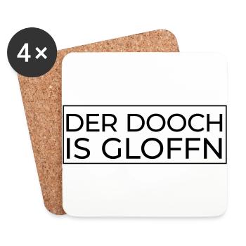 Der Tag ist gelaufen - Untersetzer (4er-Set) - Weiß - Vorne