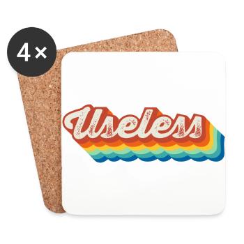Useless Fun Sarcasm Provocative Gift - Coasters (set of 4) - white - Front