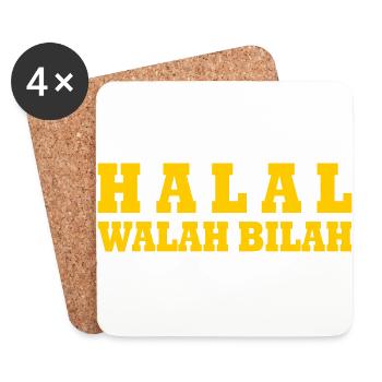 Halal walah bilah - Untersetzer (4er-Set) - Weiß - Vorne