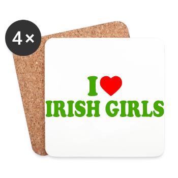 I love irish girls - Coasters (set of 4) - white - Front