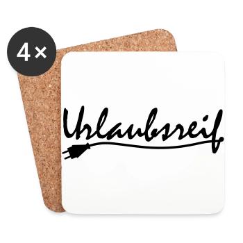 Urlaubsreif - Untersetzer (4er-Set) - Weiß - Vorne