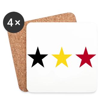 Belgien - Untersetzer (4er-Set) - Weiß - Vorne