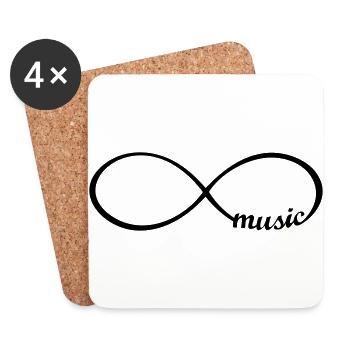 Musik - music is life - Musiker - Untersetzer (4er-Set) - Weiß - Vorne
