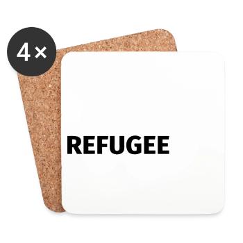 I could be a refugee - Dessous de verre (lot de 4) - blanc - Devant