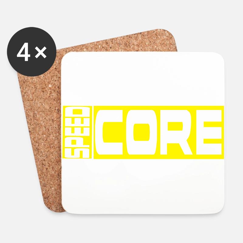 Speedcore - Untersetzer (4er-Set) - Weiß