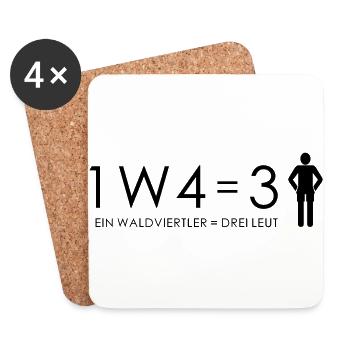 1W4 3L - Untersetzer (4er-Set) - Weiß - Vorne