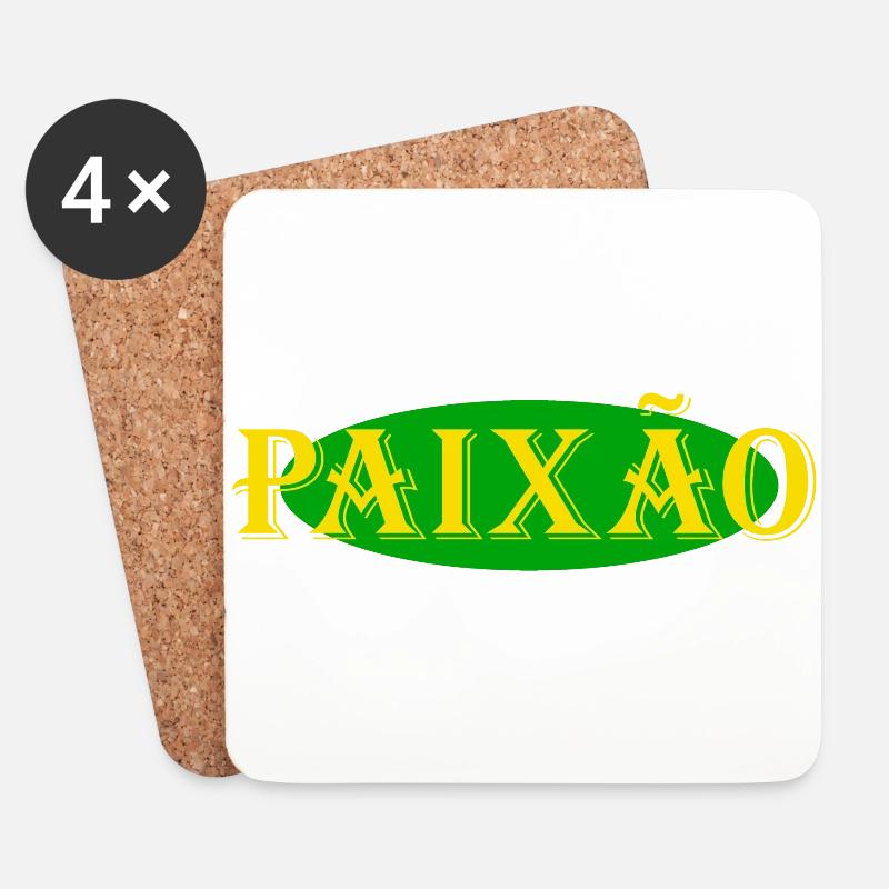 Paixao Logo - Dessous de verre (lot de 4) - blanc