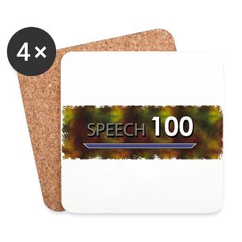 Bart Edmann Game Meme Speech 100 - Untersetzer (4er-Set) - Weiß - Vorne