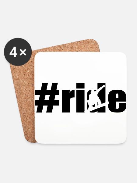 ride snowboarder x - Coasters (set of 4) - white