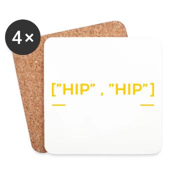 hip hip array - Coasters (set of 4) - white - Front