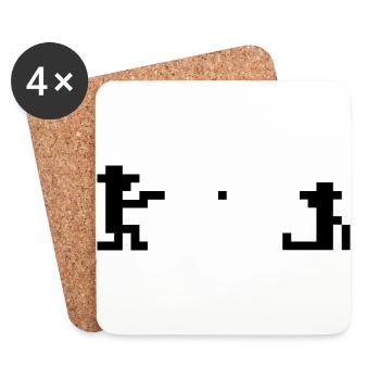 Retro Outlaw - Coasters (set of 4) - white - Front