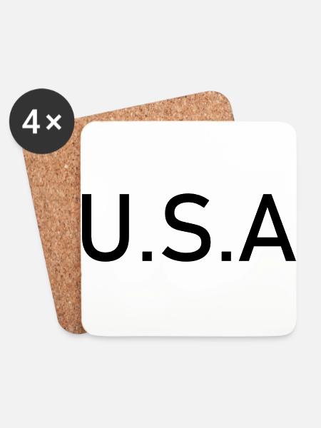 USA - Untersetzer (4er-Set) - Weiß