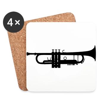 trumpet - Coasters (set of 4) - white - Front