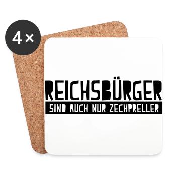 Les citoyens du Reich ne sont que des zechprellers - Dessous de verre (lot de 4) - blanc - Devant