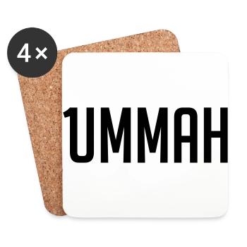 1ummah BLK - Untersetzer (4er-Set) - Weiß - Vorne