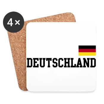Drapeau de l’Allemagne - Allemagne Allemagne - Dessous de verre (lot de 4) - blanc - Devant