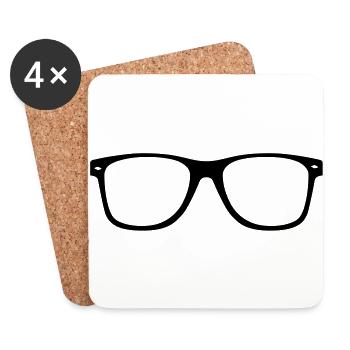 Brille - Untersetzer (4er-Set) - Weiß - Vorne