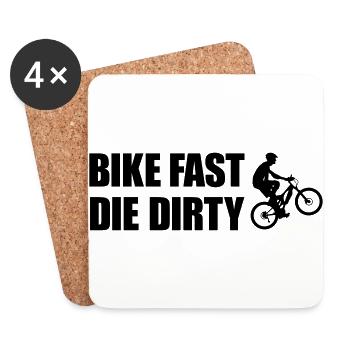 Bike almost the dirty - Coasters (set of 4) - white - Front