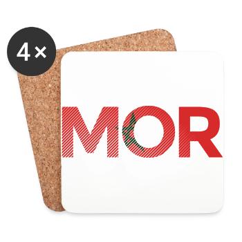 Morocco - Dessous de verre (lot de 4) - blanc - Devant